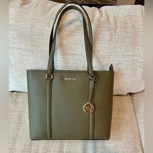 MICHAEL Michael Kors Olive Green Tote Bag